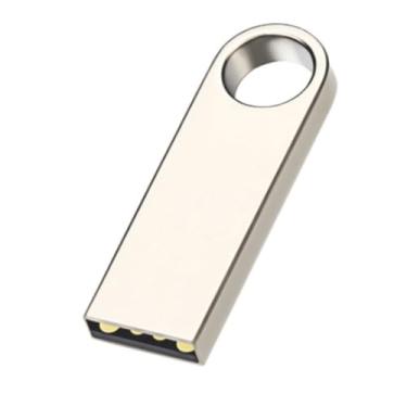 Imagem de Pen drive USB 2.0 de metal de 32 GB, chips portáteis à prova d'água, transmissão de dados estável, cartão de memória compacto para documentos, fotos e vídeos