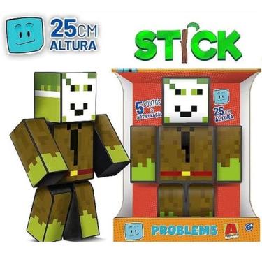 Imagem de Boneco STICK Minecraft 25CM Turma do Problems ALGAZARRA