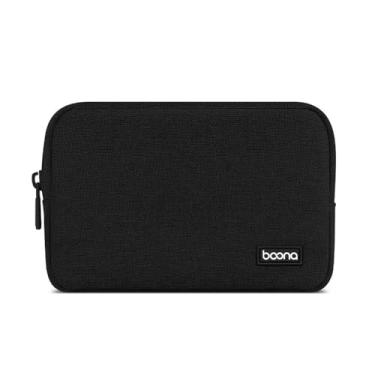 Imagem de Bolsa de viagem à prova d'água para acessórios eletrônicos – bolsa de armazenamento digital, organizador de cabos para cabos de dados, telefones celulares, AirPods, unidades USB e mais preta