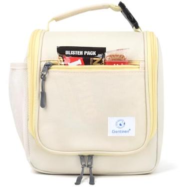 Imagem de Genteen Lancheira infantil, lancheira isolada para crianças, crianças, meninas e meninos; comporta lancheira, garrafa de água e lanches; tecido resistente à água de fácil limpeza e vários bolsos com