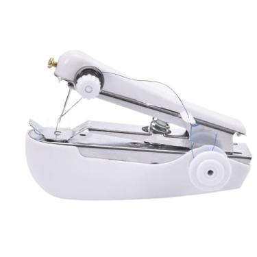 Imagem de Mini Máquina De Costura Manual Portátil De Mão (branco)