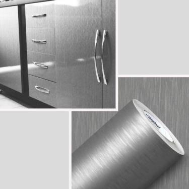 Imagem de Adesivo Envelpamento Aço Inox Móveis em Geral Várias Medidas - Arth De