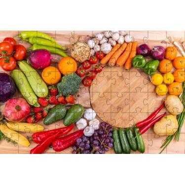 Imagem de Kit 3 Quebra-Cabeças Alimentação Saudável Legumes de 24 peças - Coleçã