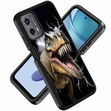 Imagem de ZXHSBROK Capa para Motorola Moto G 5G 2024 / Moto G Play 5G 2024, capa protetora contra quedas à prova de choque de grau militar para Moto G 5G 2024 - Dinossauro