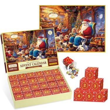 Imagem de Calendário do Advento 2025, contagem regressiva 1008, calendário de contagem regressiva de Natal de 24 dias, quebra-cabeça em 24 caixas, calendários de contagem regressiva criativos, calendário do