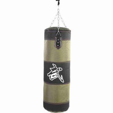 Imagem de Aoresac Saco de Areia Vazio, Saco de Areia Perfuração 1,2 M Com Corrente Metal e Gancho, para Treinamento Boxe e karatê (Verde)