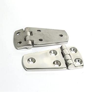 Imagem de Dobradiças 1 peça dobradiça engrossada universal de aço inoxidável 316 para armário de porta e janela, construção de navios dobradiça de aço inoxidável 76 x 38 mm
