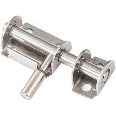 Imagem de Parafuso deslizante ferrolho de fechadura de porta, parafuso de portão, parafuso deslizante trava de aço inoxidável barril parafuso de portão trava de porta trava de janela parafusos de porta 1 peça