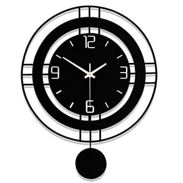 Imagem de Relógios de parede silenciosos, relógios de parede grandes para decoração de sala de estar, moderno, operado por bateria, fácil de ler, relógio de parede para banheiro, cozinha, quarto
