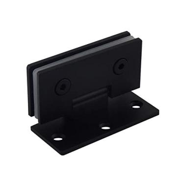 Imagem de 1 peça dobradiça de vidro 304 aço inoxidável banheiro porta de vidro sem moldura armário armário dobradiça de vidro dobradiça preta dobradiça dobrável