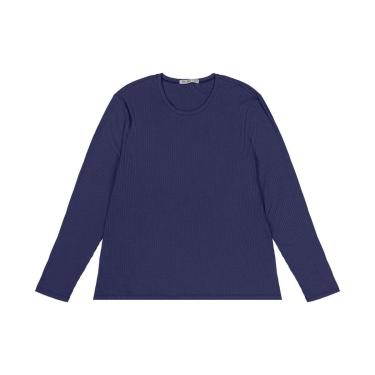 Imagem de Blusa Manga Longa Ribana Canelada Secret Glam Azul-Feminino