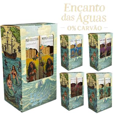 Imagem de Incenso Vila Zen Linha Encanto das Águas 0% Carvão 12Cxs 8Vr