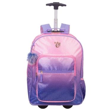 Imagem de Mochila Sestini Com Carrinho Capricho Paetê Rosa Lilás-Feminino