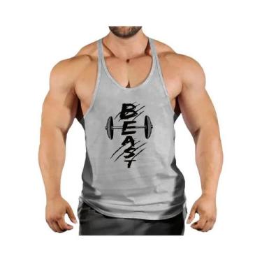 Imagem de Camiseta Regata De Algodão Masculina Para Fitness Verão Musculação Aca