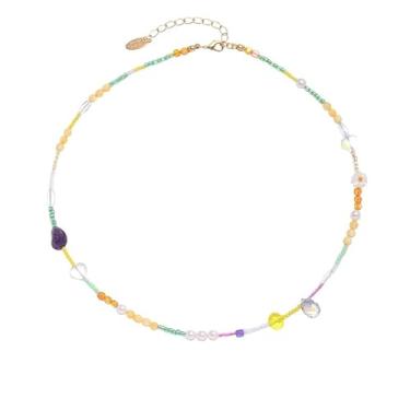 Imagem de tincolia Colar clássico de 26 letras com pingente de tartaruga com contas e clavícula feminina, acessórios de festa e presente