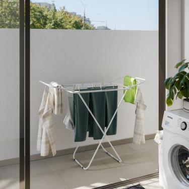 Imagem de Varal De Chão Estendedor De Roupa Para Apartamento Com Abas Resistênte