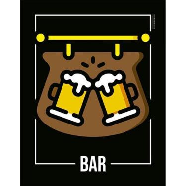 Imagem de Kit 3 Placas Desenho Bar