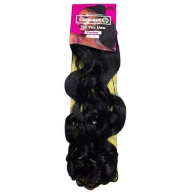 Imagem de Aplique De Fibra Sintetica Tic Tac Uno Cacho 65Cm - Black Beauty, 3