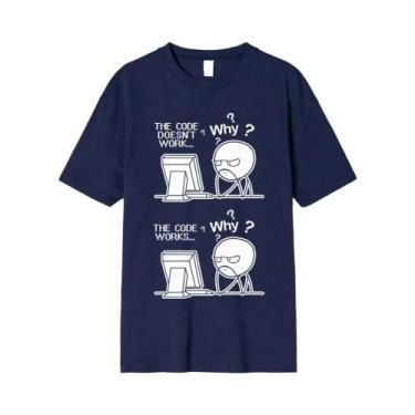 Imagem de Camiseta Masculina Engraçada Com Estampa Casual Do Sistema Operacional