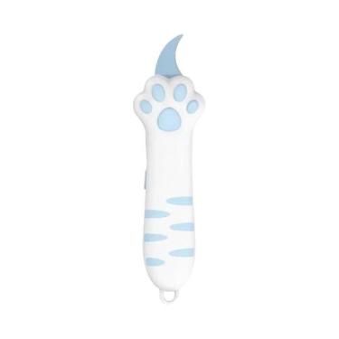 Imagem de Mini Faca Portátil Em Forma De Pata De Gato, Cortador De Papel Afiado,