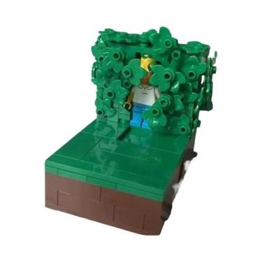 Imagem de Blocos De Montar DIY Para Adultos: Homer Entrando Na Floresta - 227 Pe
