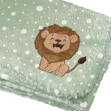 Imagem de Cobertor para Bebê de Microfibra 90cm x 1,10m Baby Joy, Leãozinho Poás