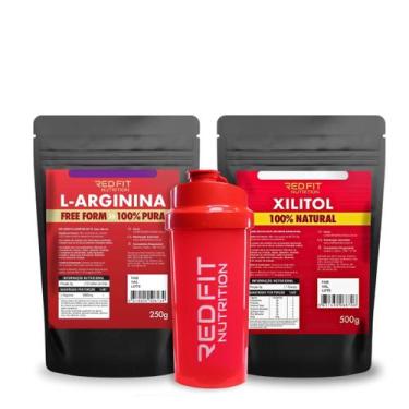 Imagem de L-Arginina 250g Xilitol 500g - 100% Pura Importada - Red Fit Nutrition