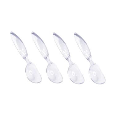 Imagem de Colher de Sorvete Cabo Transparente Cafeteria Sorveteria 4un