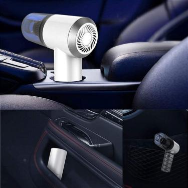 Imagem de Mini Aspirador De Po Sem Fio Portatil Limpa Tudo Casa Carro Vacuo Cor:Branco