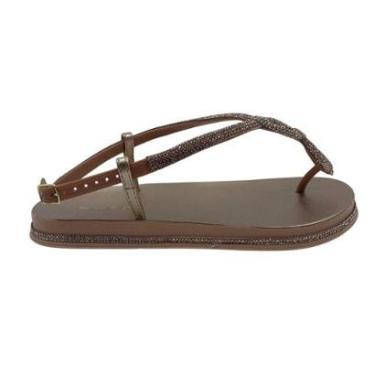 Imagem de Sandália Papete Miss Love com Brilho Cobre PR109 - Cobre 35-Feminino