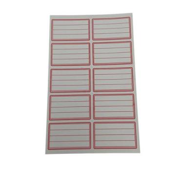 Imagem de Kit Etiqueta Adesiva Escolar Lisa Tarjada - 2 cartelas - VPA