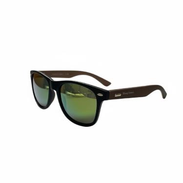 Imagem de Óculos De Sol Hang Loose Bambu Escuro Espelhado Original-Masculino