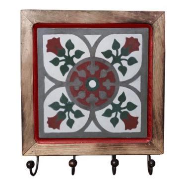 Imagem de Cabideiro Madeira Porta Chaves - Estilo Rústico, B3