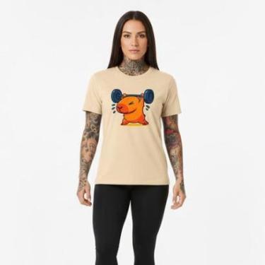 Imagem de Camiseta Feminina Algodão Premium CAPIVARA Treino-Feminino