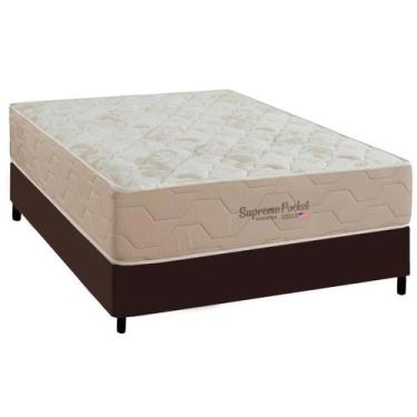 Imagem de Cama Box Casal + Colchão Molas Inovaflex Supreme