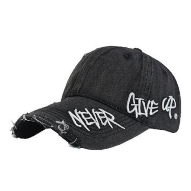 Imagem de Boné de beisebol vintage jeans liso, unissex - Yiweisai