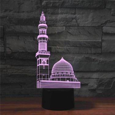Imagem de Luz noturna LED 3D: edifícios dos reinos da Arábia Saudita - yiweisai