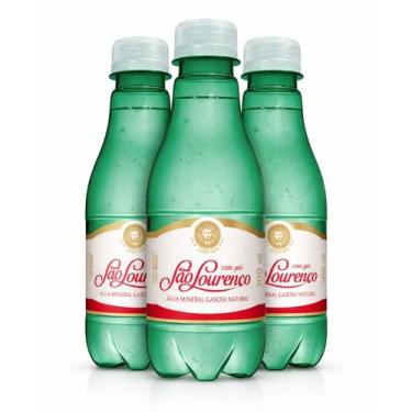 Imagem de Kit 3 Água Mineral Com Gás Pet São Lourenço 300Ml