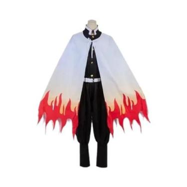 Imagem de Fantasia De Cosplay Rengoku Kyoujurou De Kimetsu No Yaiba Para Adultos