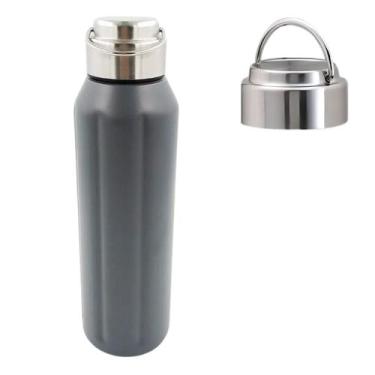 Imagem de Garrafa 800ml Aço Inox Squeeze Água Academia Com Alça CINZA - Inter