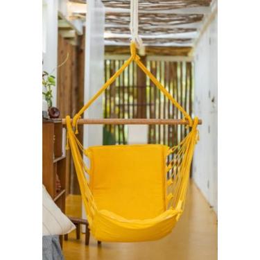 Imagem de Cadeira de balanço suspensa rede de teto Acolchoada várias cores - New
