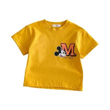 Imagem de Camiseta De Manga Curta Disney Mickey Mouse Para Meninos, Camiseta Sol