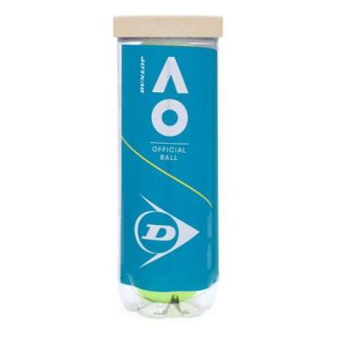 Imagem de Bola de Tênis Dunlop Australian Open Tubo Com 03 Bolas
