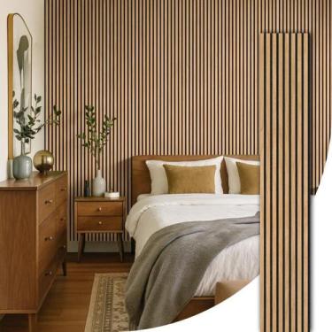 Imagem de Painel Ripado Acústico Madeira Natural Ikara - 270x32cm, Tuari FP