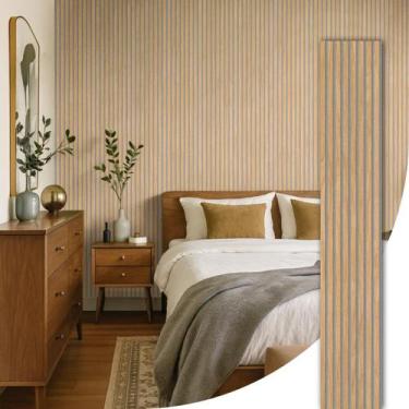 Imagem de Painel Ripado Acústico Madeira Natural Ikara - 270x32cm, Tuari FC