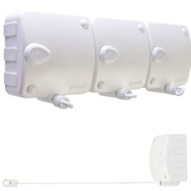 Imagem de Varal Retrátil Automático Modular 3 Peças Com 6 Metros