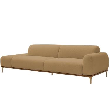 Imagem de Sofá Living Unne 3 Lugares 210cm Terminal Direito Bouclé Camel - Nexta Casa Cor Camel