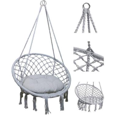 Imagem de Rede Cadeira de Balanço Suspensa SU 3630 SU ESTO2 Metal com Encosto Cinza