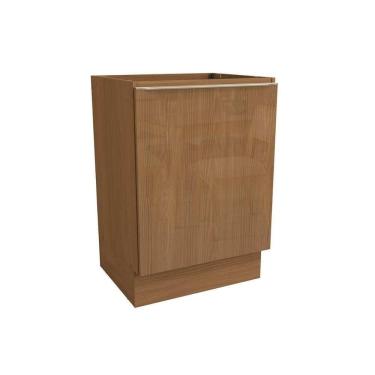Imagem de Balcão Cozinha Vibra T623 1 Porta 0 Gavetas MDF 60CM Marrom Moderno Brilhante