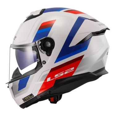Imagem de Capacete LS2 FF808 Stream II Vintage Branco Azul e Vermelho-Masculino